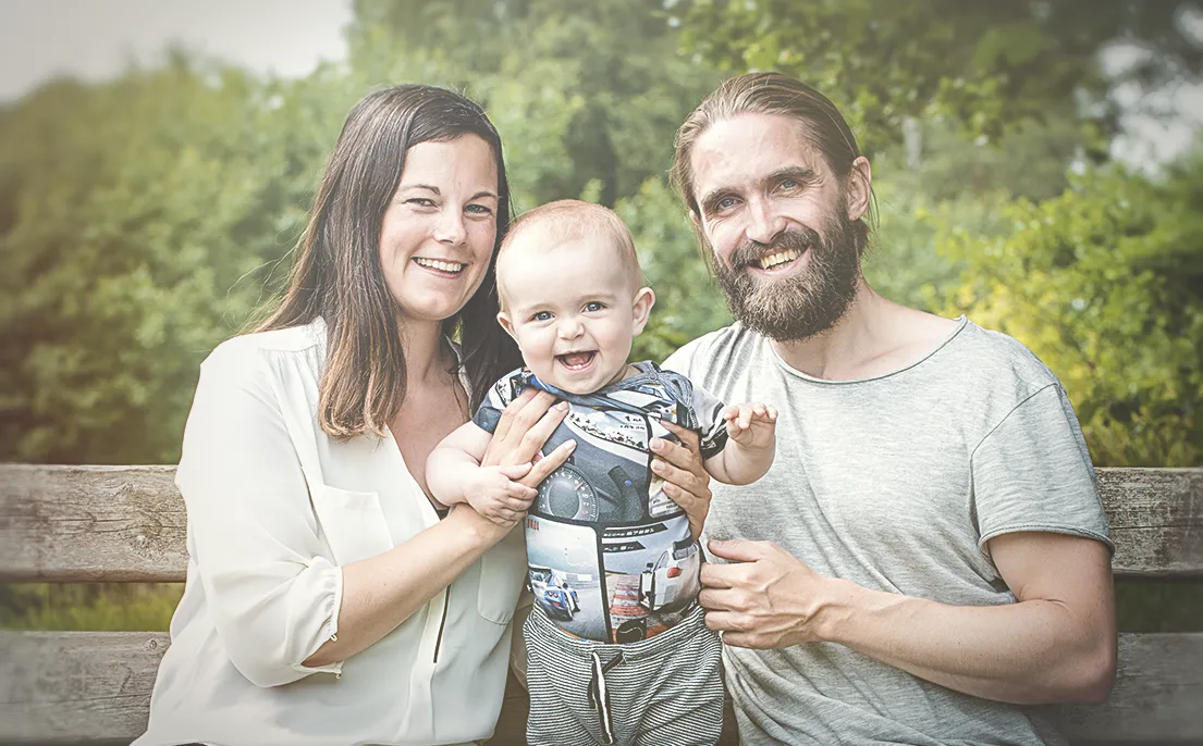 familiebillede ved havet fotograf aarhus
