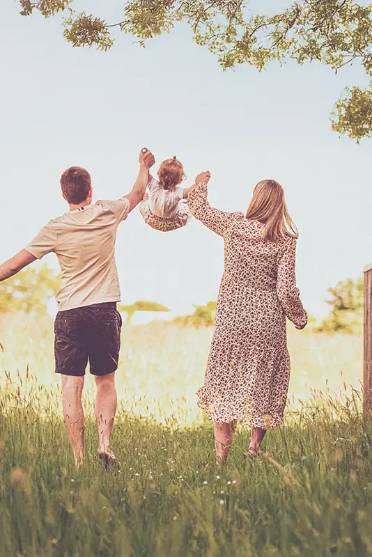familiefoto i naturen